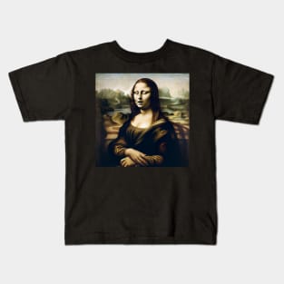 Mona Lisa Rests: World Sleep Day Kids T-Shirt